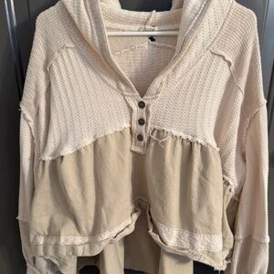 POL Knit Hooded Top Oversized Medium Fits Large XL